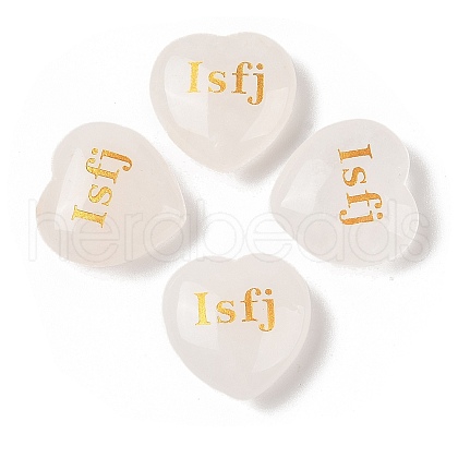 Natural Quartz Crystal Heart Engraving MBTI Figurines Statues for Home Office Desk Decorations G-K353-05G-1
