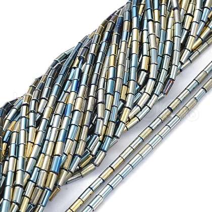 Electroplate Glass Beads Strands X-EGLA-K014-B-FP05-1