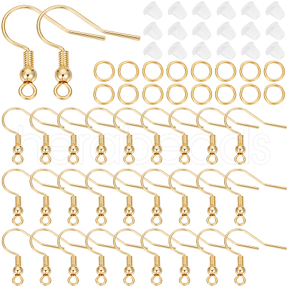 SUNNYCLUE 100Pcs Brass Ear Wire KK-SC0004-87-1