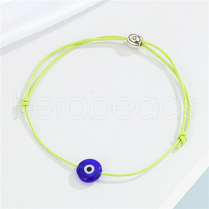 Adjustable Evil Eye Fibre Cord Bracelets for Men Women LI8599-2-1