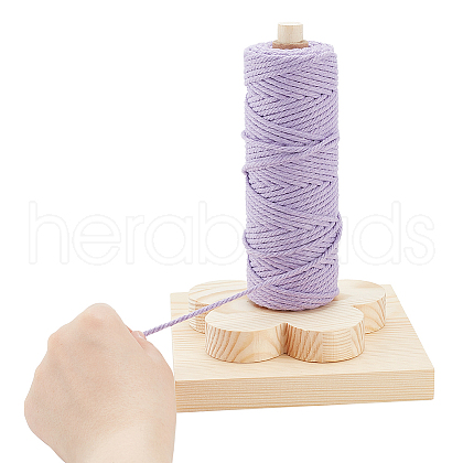 Wooden Plum Blossom Yarn Spinner TOOL-WH0127-39B-1
