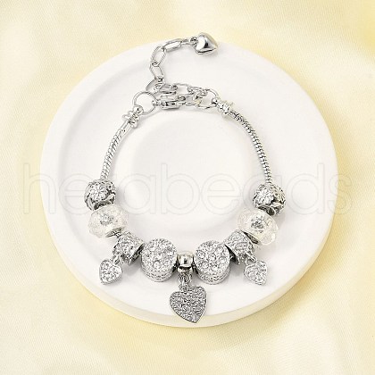 Alloy European Beads Charm Bracelets BJEW-F495-15P-1
