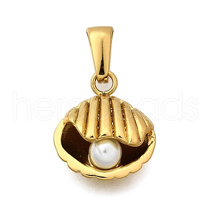 Plastic Pearl Pendants STAS-Q360-06E-G-1