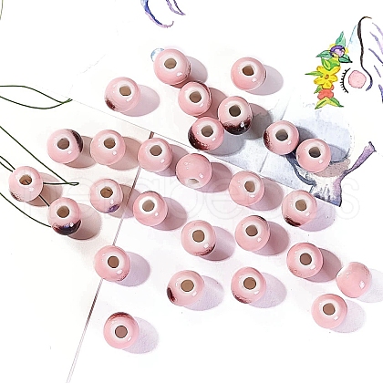 Handmade Porcelain Bright Glazed Beads PW-WG20130-11-1