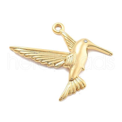 304 Stainless Steel Rhinestone Pendants RESI-R155-021G-1