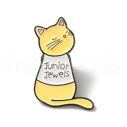 Cat Shape Enamel Pins JEWB-P039-01EB-02-1