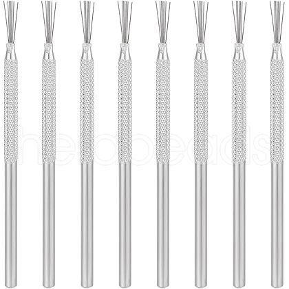 Unicraftale 8Pcs Stainless Steel Clay Pottery Sculpture Feather Wire Texture Tool DIY-UN0003-25-1
