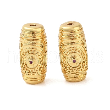 Brass Micro Pave Cubic Zirconia Beads KK-K384-01G-1