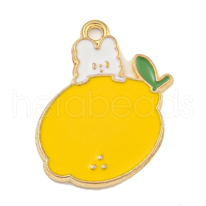 Cartoon Alloy Enamel Pendants ENAM-H045-05G-03-1