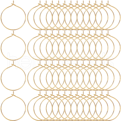 SOFPLATE 200Pcs Brass Wine Glass Charm Rings KK-SP0001-31B-G-1