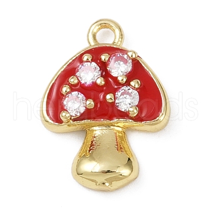 Brass Micro Pave Cubic Zirconia Pendants KK-R224-03C-G-1