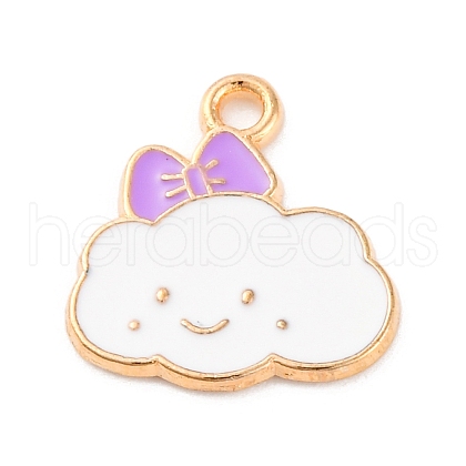 Alloy Enamel Charms ENAM-Q001-07G-04-1