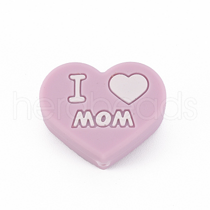 Mother's Day Food Grade Eco-Friendly Silicone Focal Beads SIL-N002-10D-1
