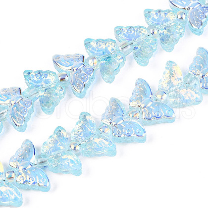 Transparency Electroplate Glass Beads Strands GLAA-T023-39A-06-1