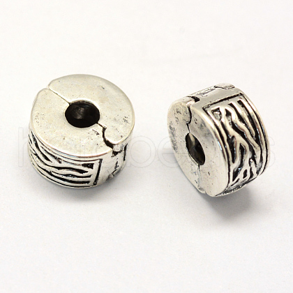 Alloy European Style Clasps X-PDLC-R001-08AS-1