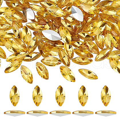 100Pcs Glass Rhinestone Cabochons RGLA-FG0001-25C-1