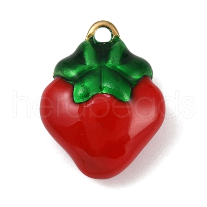 Brass Enamel Pendants KK-R224-14A-G-1