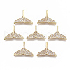 Brass Micro Pave Cubic Zirconia Charms KK-S354-148-NF-2
