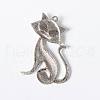 Tibetan Style Alloy Kitten Pendants X-TIBEP-22758-AS-RS-2