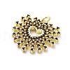 Brass Micro Pave Cubic Zirconia Pendants KK-Q006-35G-04-2