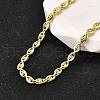 Eye Brass Link Chain Necklaces NJEW-M108-16G-1