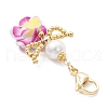 Plumeria Angel Polymer Clay & Glass Seed & Glass Pearl Beaded Pendant Decorations HJEW-MZ00222-5