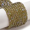 Electroplate Transparent Glass Beads Strands EGLA-A035-T3mm-L16-1