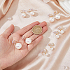FIBLOOM 5 Pairs 5 Size Imitation Pearl Cuff Earrings EJEW-FI0002-54-4