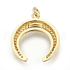 Brass Micro Pave Cubic Zirconia Pendants ZIRC-Q013-37G-2