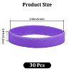 Flat Plain Silicone Cord Bracelet for Men Women BJEW-WH0016-32E-2