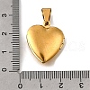316 Stainless Steel Locket Pendants STAS-C123-02C-G-3