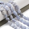 Natural Blue Lace Agate Beads Strands G-K379-A01-01-1