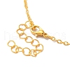 Colorful Rhinestone Heart with Unicorn Pandant Necklace with Cable Chains NJEW-K246-01G-4