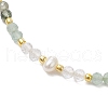 Adjustable Natural Moss Agate & Green Aventurinee & Quartz Crystal Braided Bead Bracelets for Women BJEW-JB11619-03-3