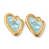 304 Stainless Steel Enamel Pendants STAS-U057-30G-1