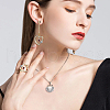 FIBLOOM 2Pcs 2 Colors Stainless Steel Shell Shape Locket Pendant Necklaces Set NJEW-FI0001-28-7