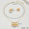 Luxurious Middle Eastern Style Copper Jewelry Set with Zirconia Stones. DU3113-1-1