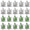SUNNYCLUE 32Pcs 2 Colors Alloy Rhinestone Slide Charms FIND-SC0010-40-1