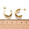 Brass Micro Pave Clear Cubic Zirconia Stud Earrings for Women EJEW-U056-05B-G-5