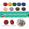 Craftdady 270Pcs 9 Colors Painted Natural Wood Beads WOOD-CD0001-26-3