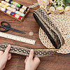 Polyester Rhombus Embroidery Lace Trim OCOR-WH0090-83A-3