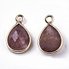 Natural Strawberry Quartz Charms G-N326-50C-2