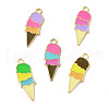 Summer Theme Alloy Enamel Pendants ENAM-B050-07G-1