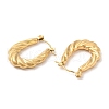 Ion Plating(IP) 304 Stainless Steel Hoop Earrings for Women STAS-D084-23G-2