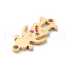 304 Stainless Steel Connector Charms STAS-R119-01G-3