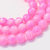 Baking Painted Glass Round Bead Strands DGLA-Q019-10mm-64-1