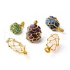 Natural Mixed Gemstone Pendants PALLOY-JF00845-1