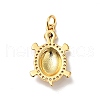 Rack Plating Brass Micro Pave Clear Cubic Zirconia Pendants KK-H431-24G-2