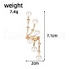 Luxury Alloy Geometric Pearl-like Statement Ring for Women Party Dress. UD2261-1