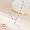 S925 Silver Bead Zircon Necklace Simple French Pendant Clavicle Chain RN2213-2-1